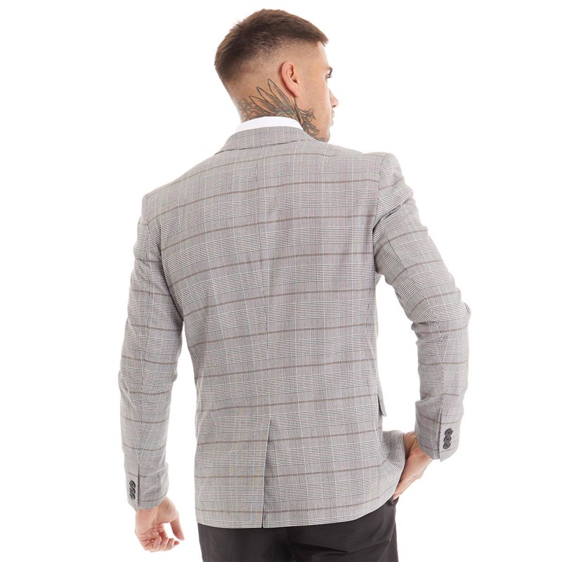 Buy Ben Sherman Mens Windowpane Check Blazer Mustard