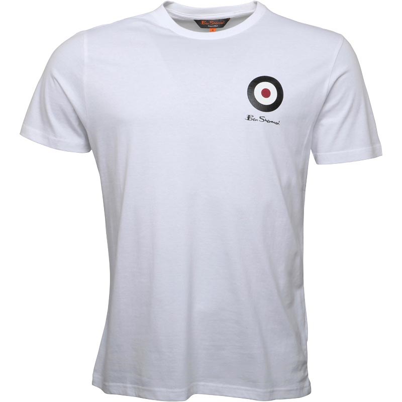 Buy Ben Sherman Mens Medium Target TShirt Bright White