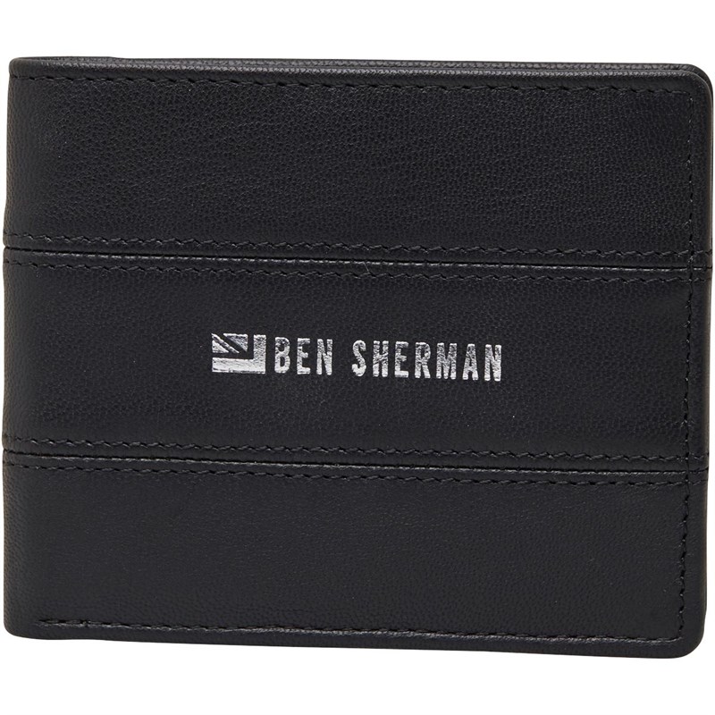 Buy Ben Sherman Mens Harris Leather Wallet Black