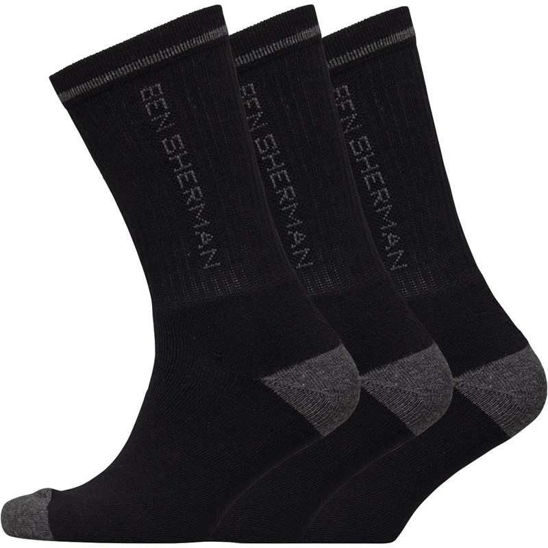 Buy Ben Sherman Mens Sport Socks Black