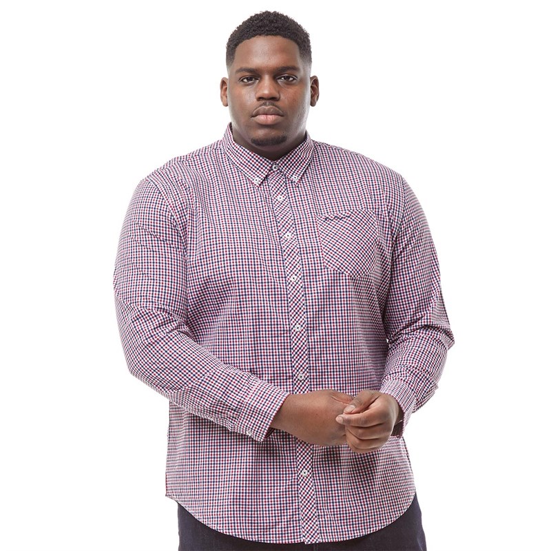 Buy Ben Sherman Mens Plus Size Long Sleeve House Check Shirt Red
