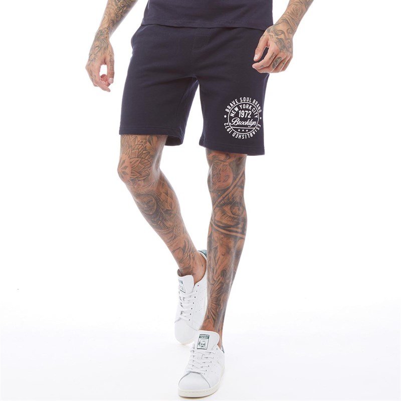Buy Brave Soul Mens Track Shorts Rich Navy