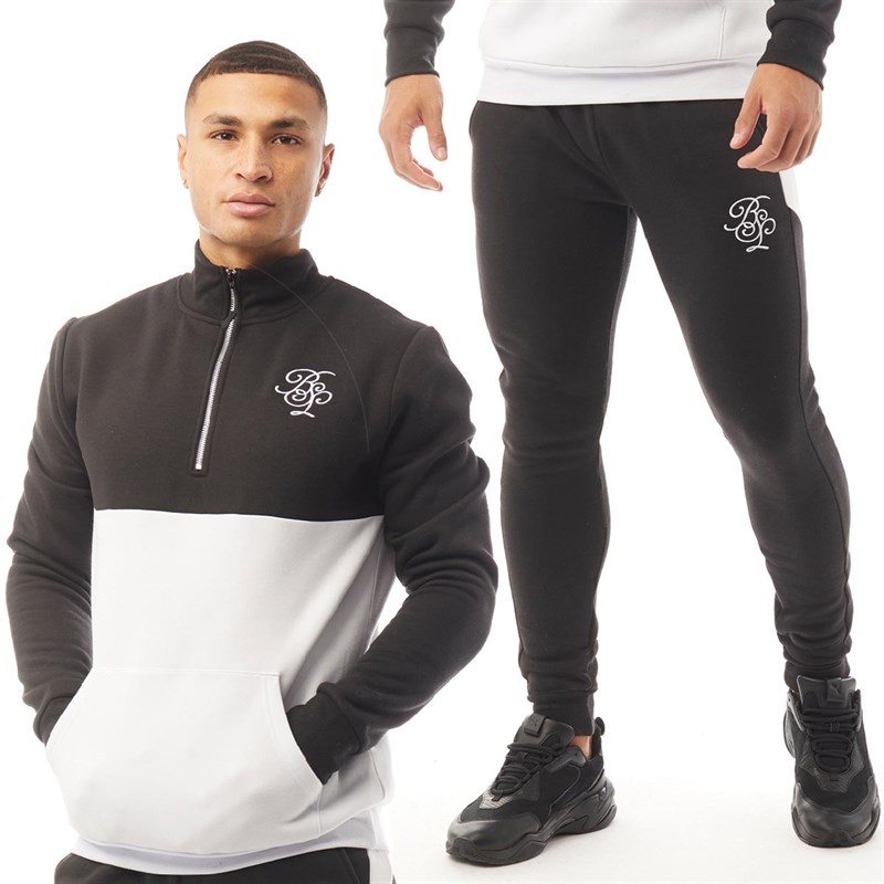 Buy Brave Soul Mens Reunion Tracksuit Jet Black/Optic White