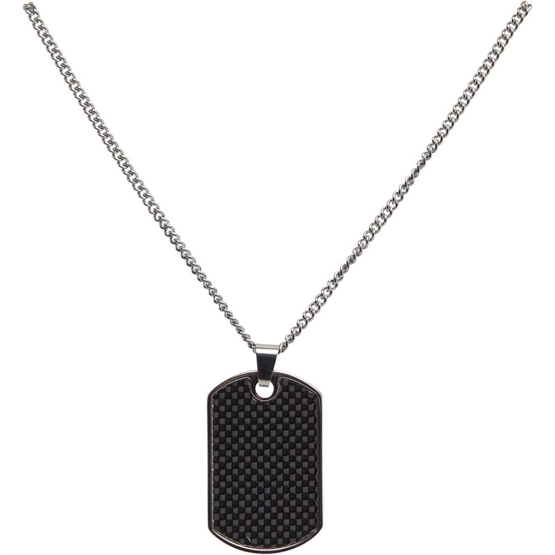 Buy Brave Soul Mens Dog Tag Necklace Silver