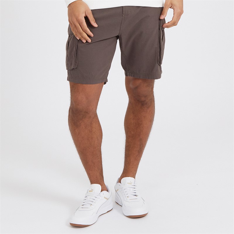 Buy Brave Soul Mens Riverwood Cargo Shorts Charcoal