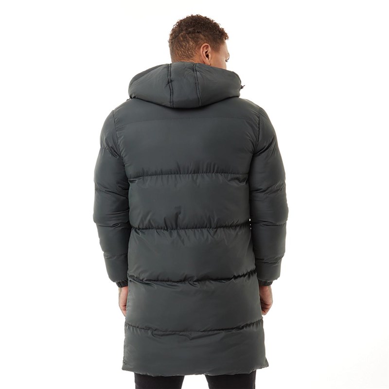 Buy Brave Soul Mens Marvel Padded Longline Jacket Khaki