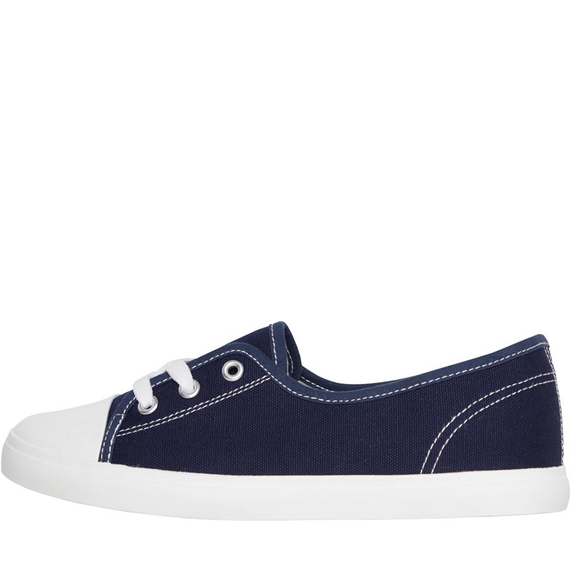 Buy Brave Soul Womens Gemma Canvas Ballet Pumps Navy