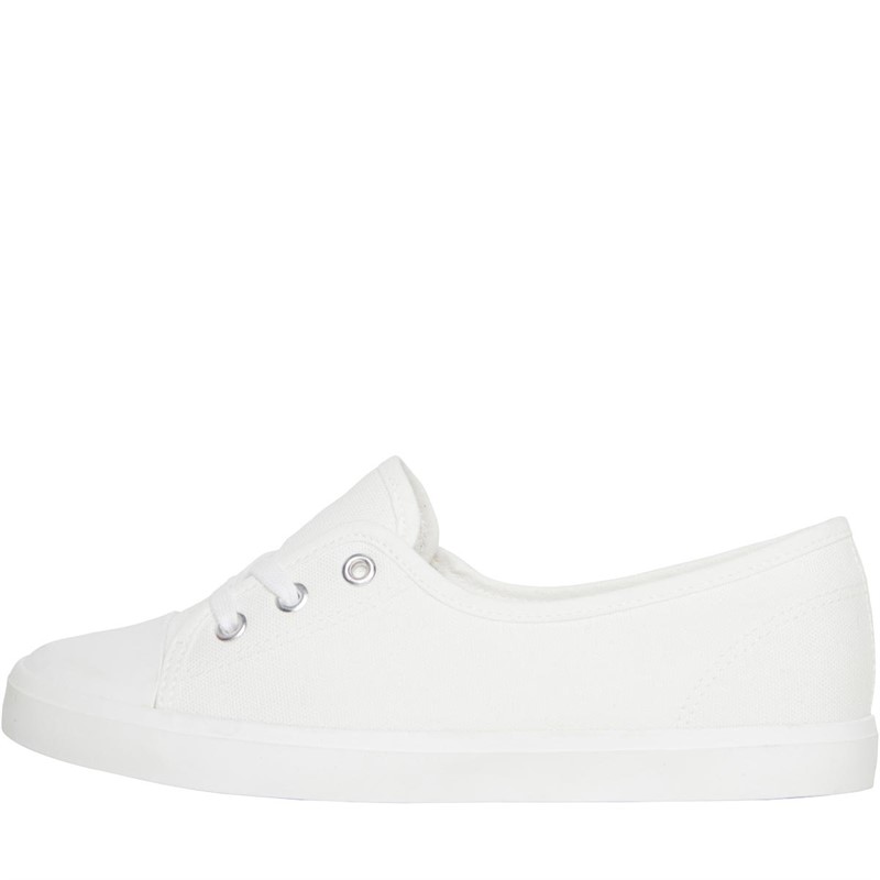 Buy Brave Soul Womens Gemma Canvas Ballet Pumps White