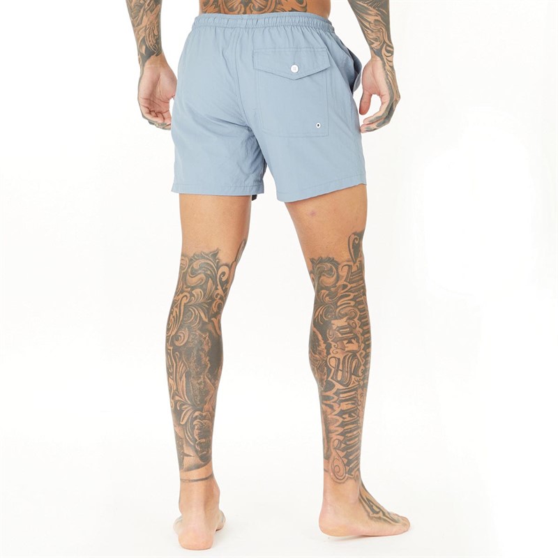 Buy Brave Soul Mens Pier Swim Shorts Pale Blue