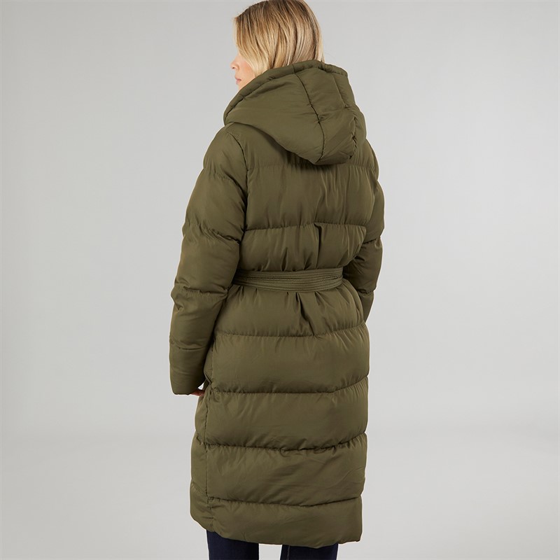 Buy Brave Soul Womens Vine Maxi Puffer Coat Khaki