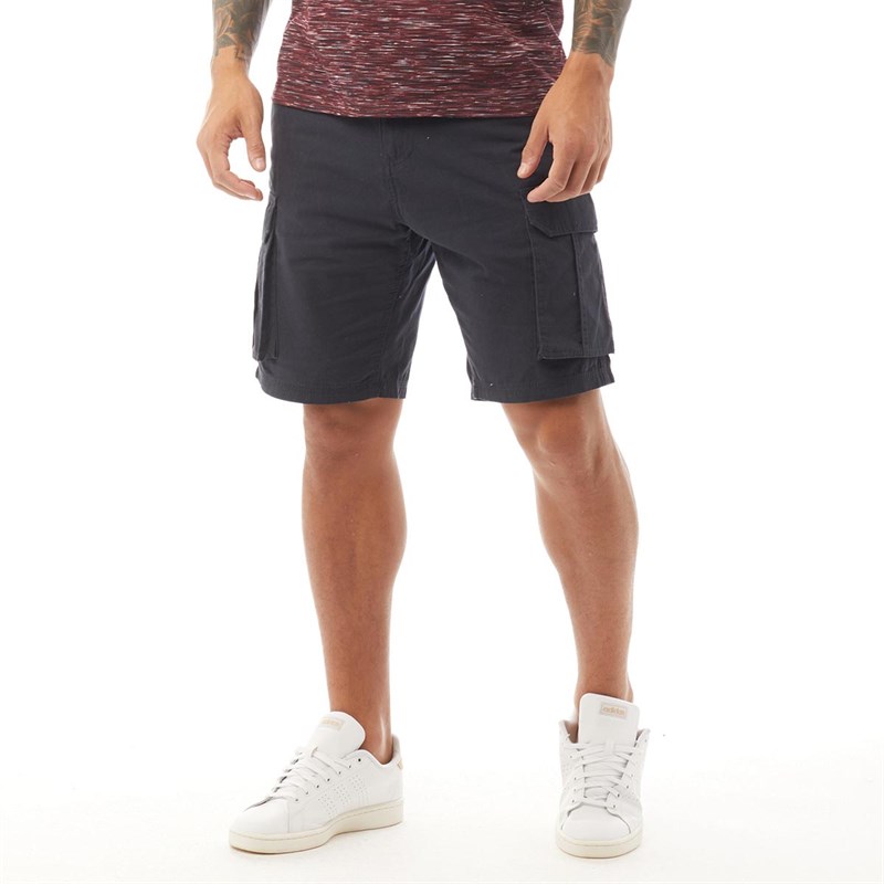 Buy Brave Soul Mens Riverwood Cargo Shorts Navy