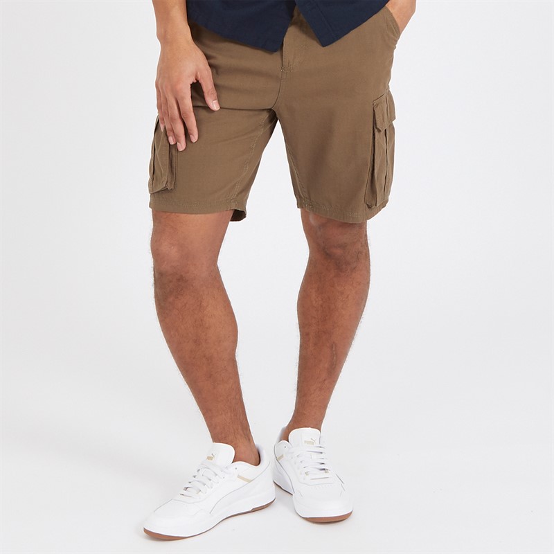 Buy Brave Soul Mens Riverwood Cargo Shorts Khaki