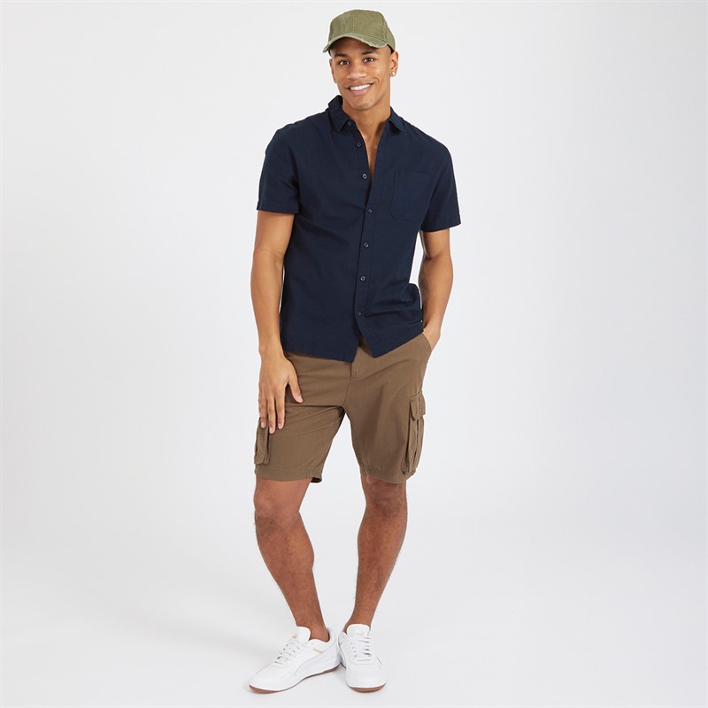 Buy Brave Soul Mens Riverwood Cargo Shorts Khaki