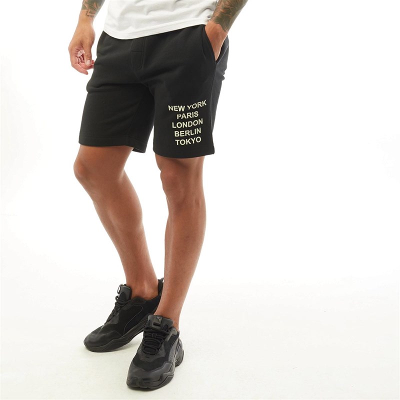 Buy Brave Soul Mens City Jersey Shorts Black
