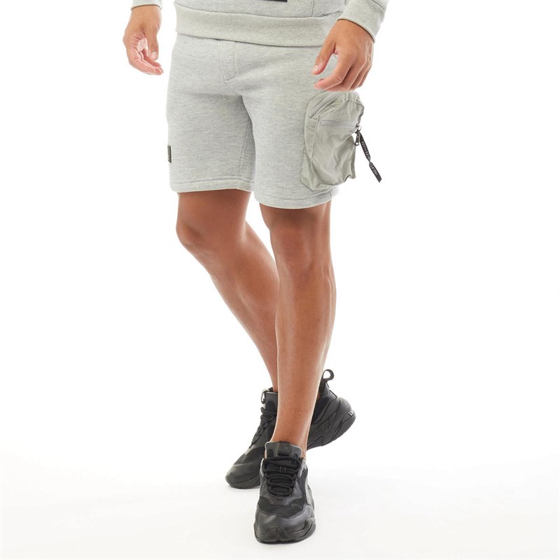 Buy Brave Soul Mens Houdini Shorts Light Grey Marl