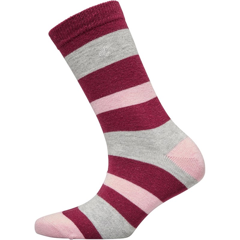 Buy Calvin Klein Womens Luxe Crew Stripe Socks Red