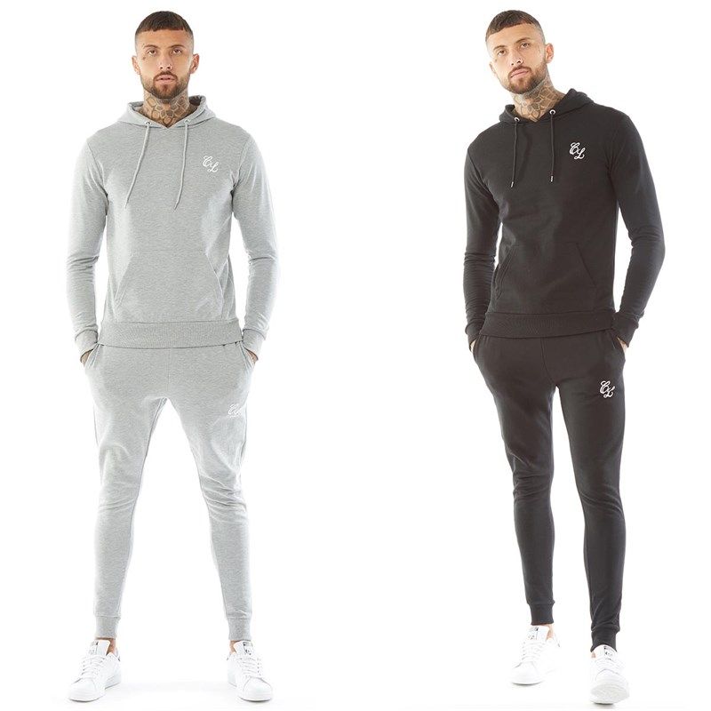 Buy Closure London Mens Two Pack Hoodies Black/Grey