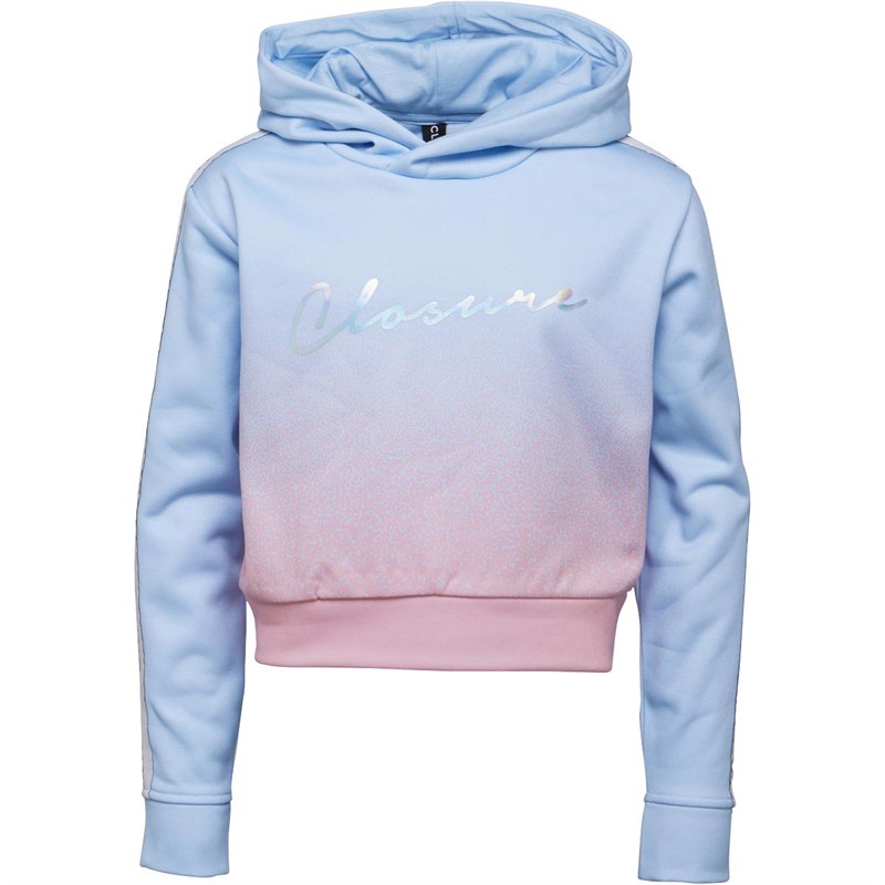 Closure London Sweat à Capuche Fille Bleu Clair
