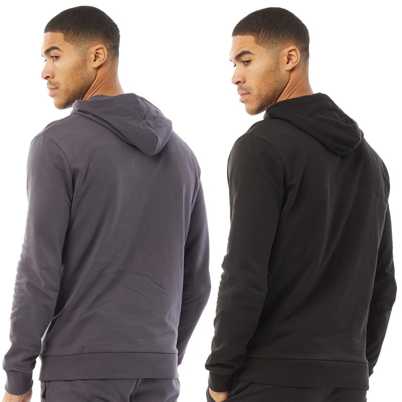 Buy Closure London Mens Signature Two Pack Hoodies Black/Charcoal