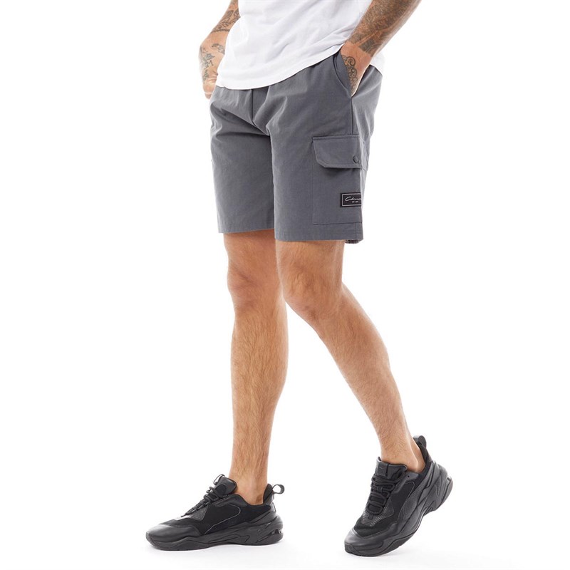 Buy Closure London Mens Utility Combat Cargo Shorts Ice Grey