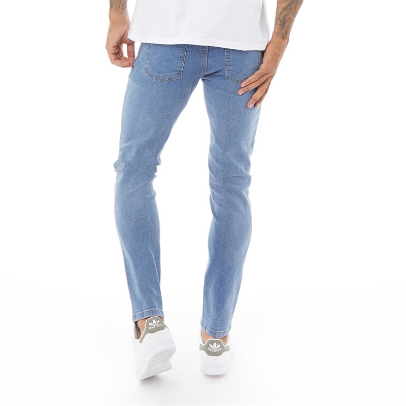 Buy Closure London Mens Slim Fit Jeans Mid Blue