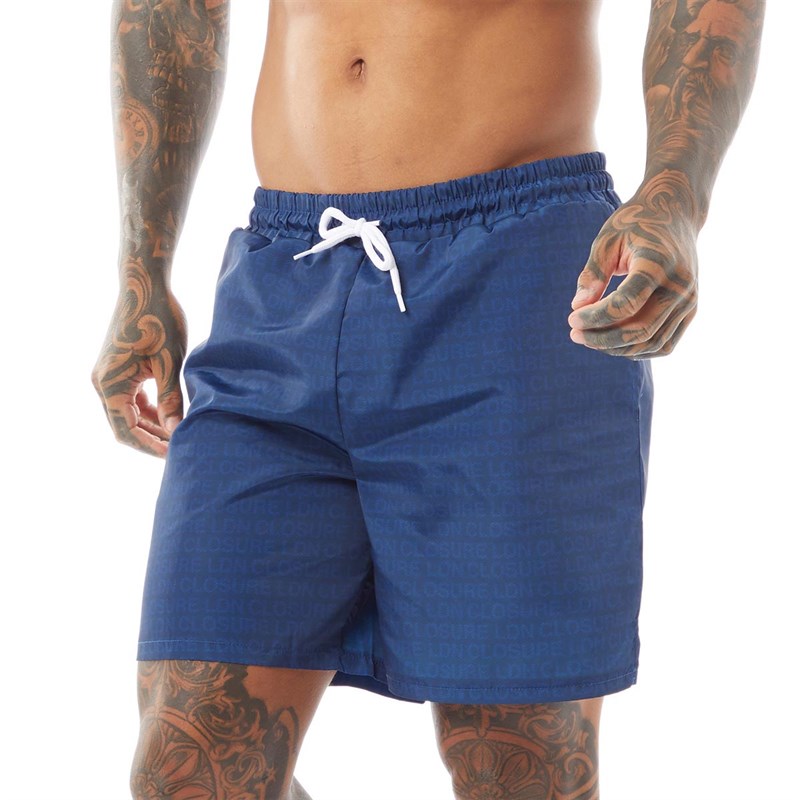 Buy Closure London Mens Logo Swim Shorts Navy