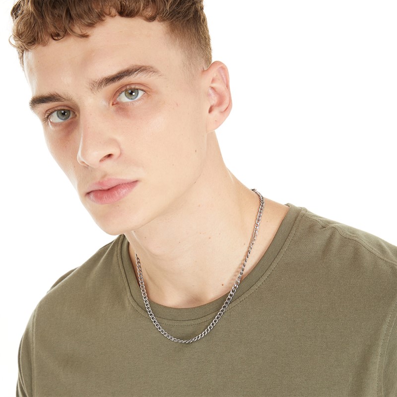 Buy Closure London Mens Chain Necklace Silver