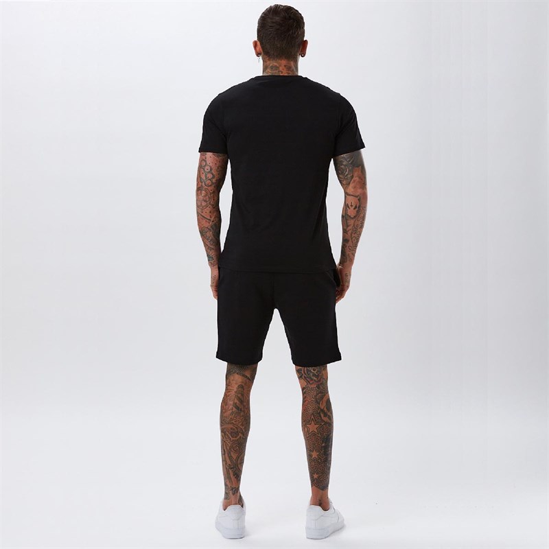 Buy Closure London Mens Double Script TShirt And Shorts Twinset Black