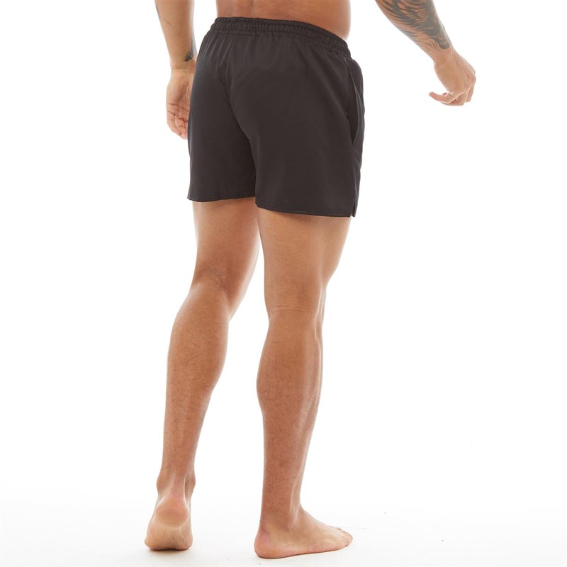 Buy Closure London Mens Double Script Swim Shorts Black