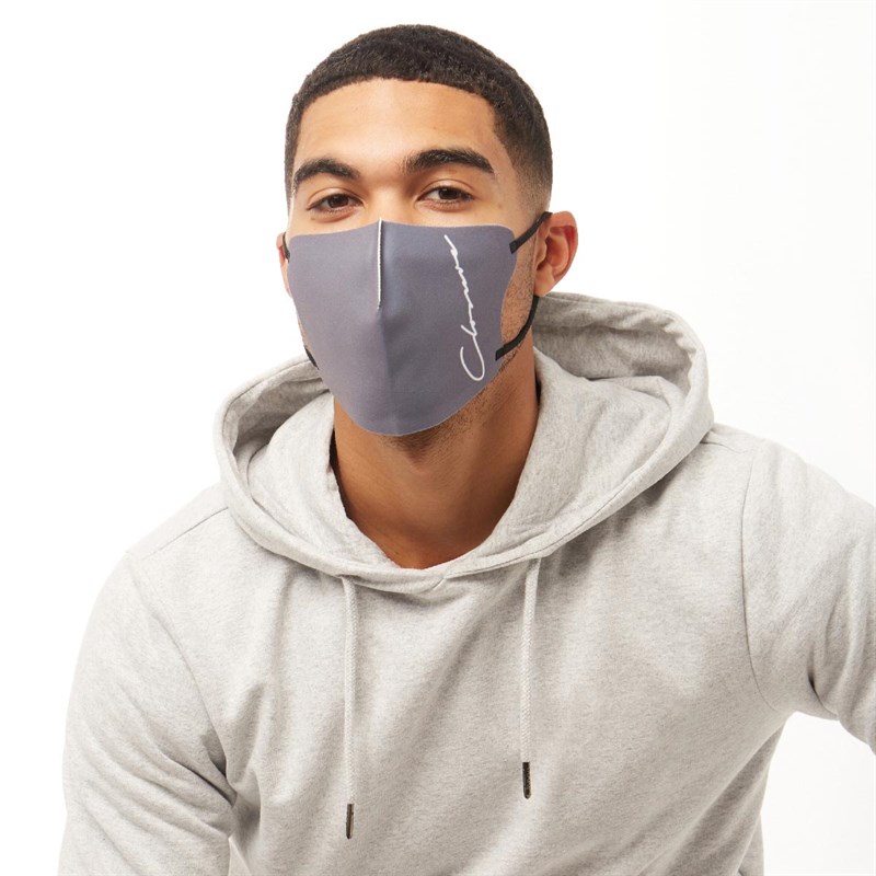 Buy Closure London Mens Three Pack Face Masks Navy/Charcoal/Khaki