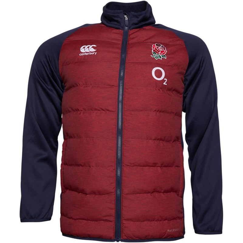 Buy Canterbury Mens England Rugby ThermoReg Hybrid Jacket Chili Pepper Marl