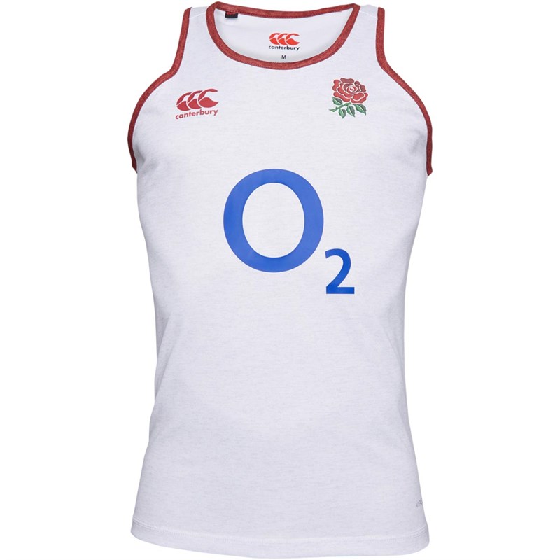 Buy Canterbury Mens England Rugby VapoDri Poly Vest White Marl