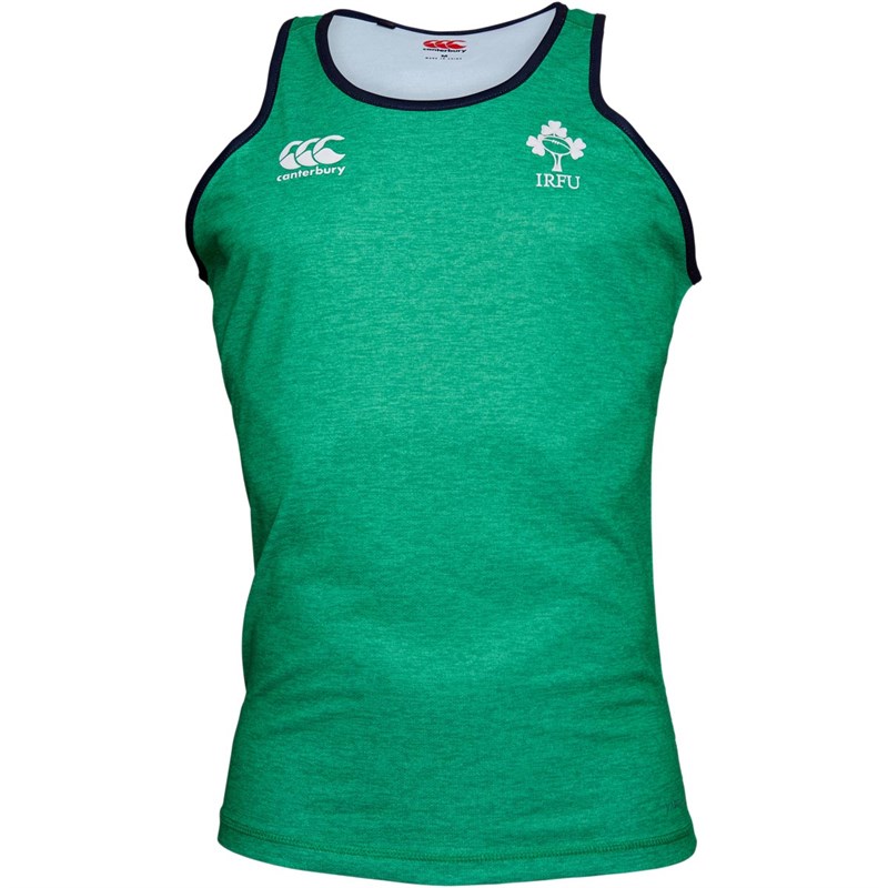 Buy Canterbury Mens Ireland Rugby VapoDri Poly Vest Progressive Green Marl