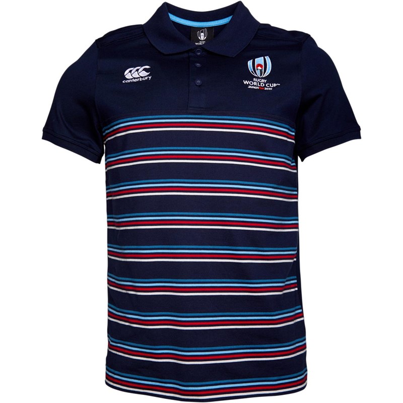 Buy Canterbury Mens Rugby World Cup 2019 Cotton Polo Navy Blazer