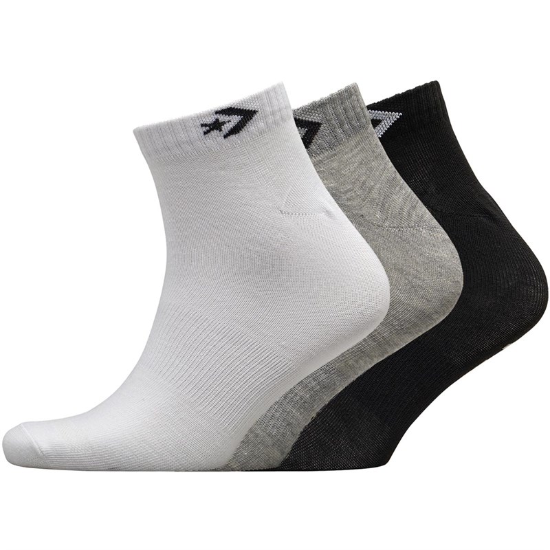Buy Converse Three Pack Quarter Socks Mixed