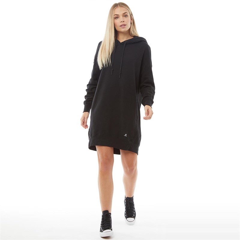 Buy Converse Womens Essentials Fleece Hoodie Dress Black