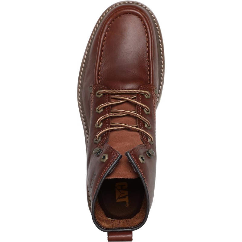 Buy Caterpillar Mens Glenrock Boots Leather Brown