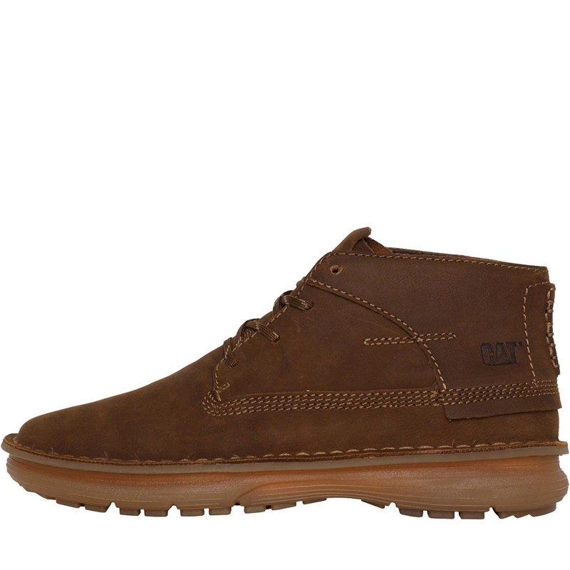 Buy Caterpillar Mens Quartz Hi Boots Danish Brown