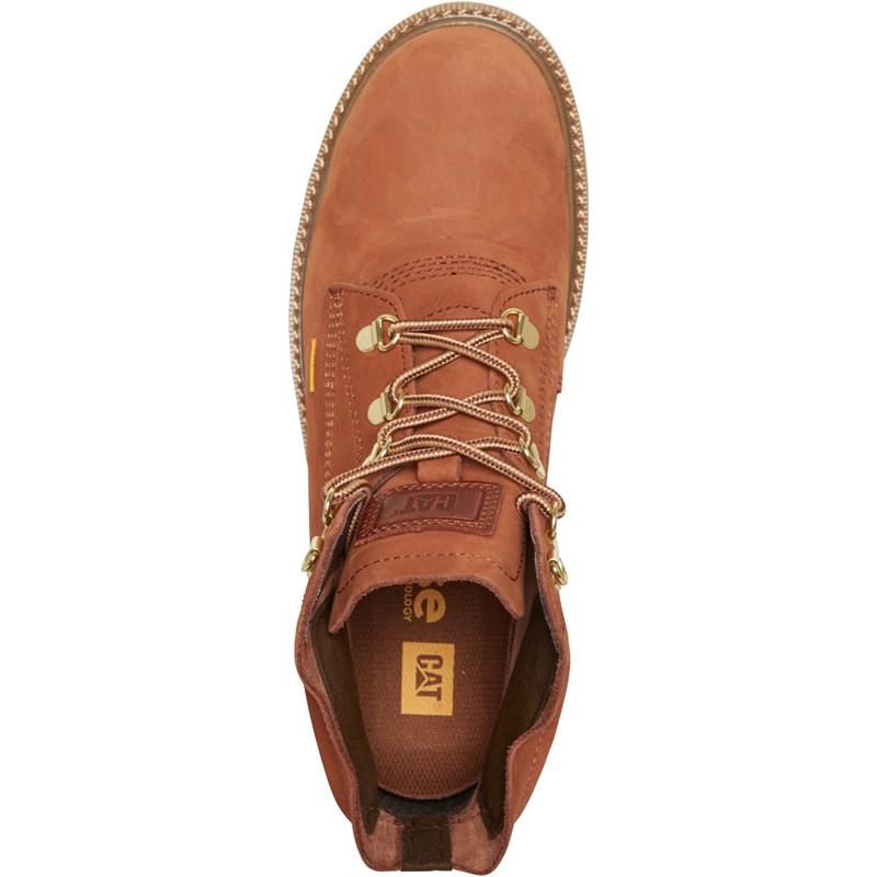 Buy Caterpillar Mens Rework Boots Leather Brown