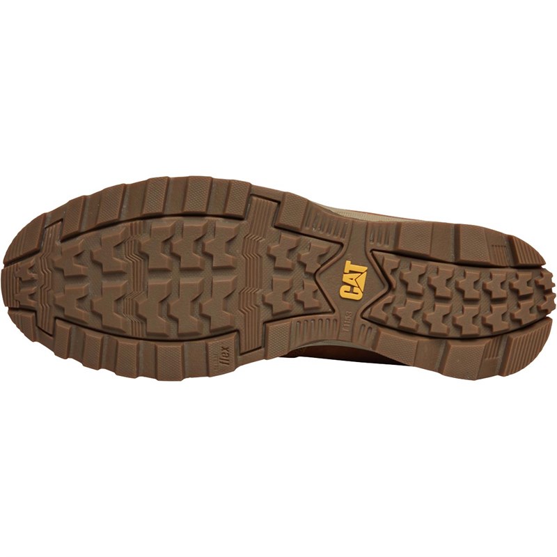 Buy Caterpillar Mens Founder WP TX Boots Danish Brown