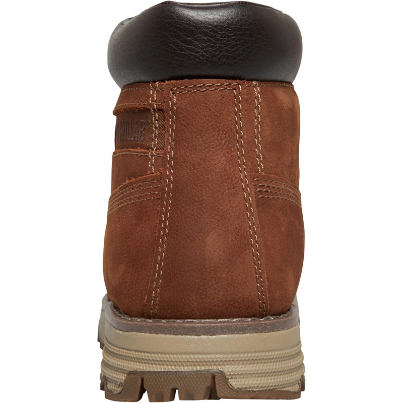 Buy Caterpillar Mens Founder WP TX Boots Danish Brown