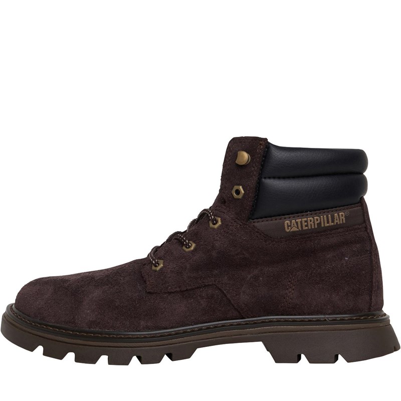 Buy Caterpillar Mens Quadrate Boots Chocolate