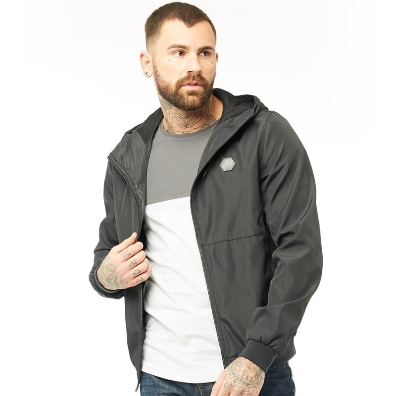 Buy Crosshatch Mens Fabians Lightweight Hooded Jacket Black