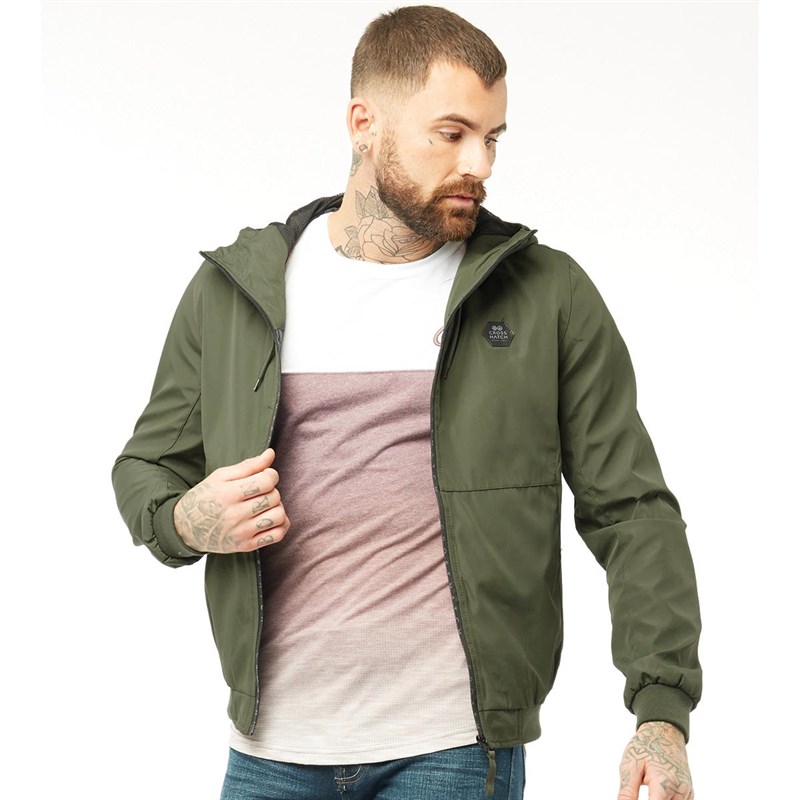 Buy Crosshatch Mens Fabians Lightweight Hooded Jacket Forest Night