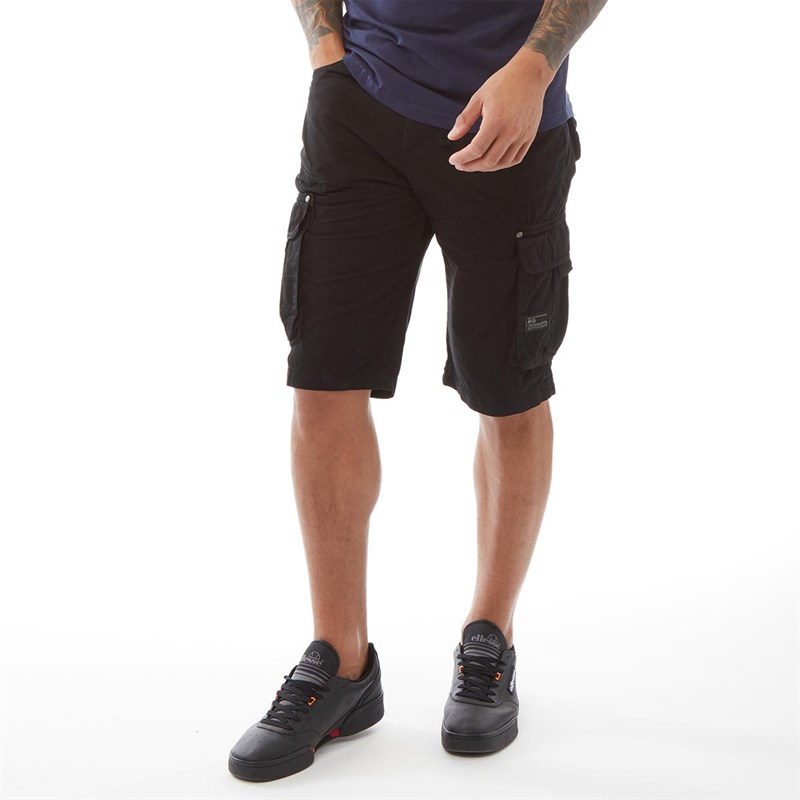 Buy Crosshatch Mens Chaseforth Combat Shorts Black