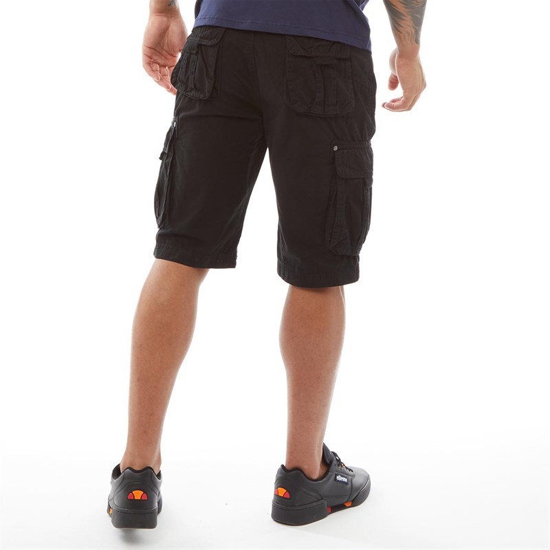 Buy Crosshatch Mens Chaseforth Combat Shorts Black