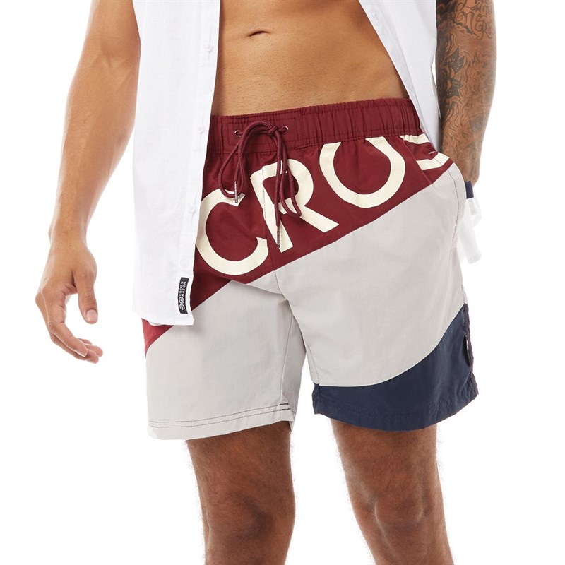 Buy Crosshatch Mens Quarts Swim Shorts Red