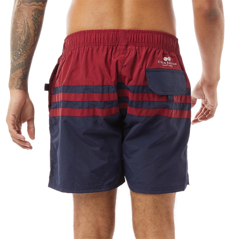 Buy Crosshatch Mens Cranfound Swim Shorts Red