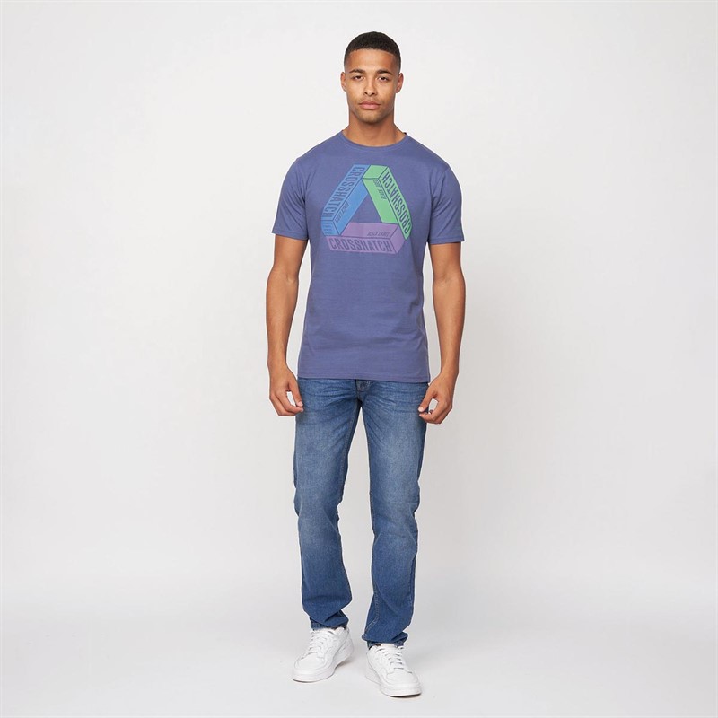 Crosshatch Heren Pashka C Tshirts Paars