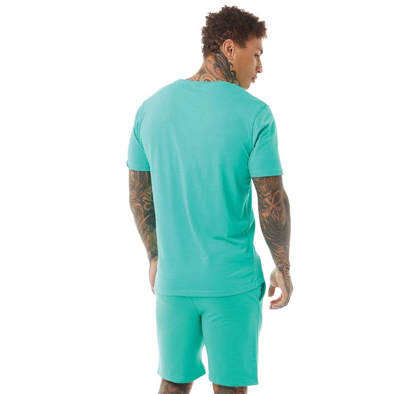 Buy Crosshatch Mens Graydon Shorts And TShirt CoOrd Aqua